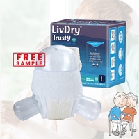LivDry Trusty Windeln für Erwachsene Großhandel Weiß Koreanische Bio-Baumwolle Einweg-Erwachsenenwindeln für Senioren