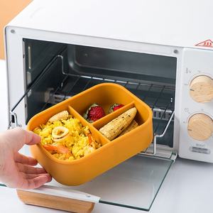 Household Silicone Food <b>Storage</b> <b>Box</b> Bento <b>Box</b> Wholesale Leakproof Food Grade Soft Silicone Snack Fruit Container - Product Image 4