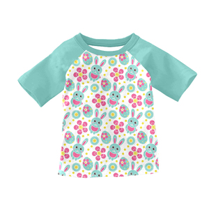 T-shirt Raglan Enfant Personnalisé en Soie de Lait avec Imprimé Mignon, Hauts à Capuche à Volants pour Garçons et Filles (OEM) - Product Image 3