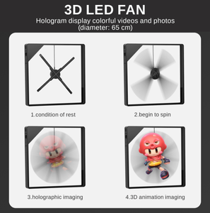Mini Ventilador Holográfico 3D G510-50 de 50 cm, Proyector LED Holográfico, Sincronización, Ventilador Publicitario con Pantalla de Hologramas 3D - Product Image 4