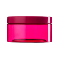 Contenants de luxe personnalisés en PET de 250 ml pour beurre corporel, couleurs ambre, rose, violet, vert, avec couvercles, pour emballage de crème cosmétique