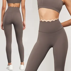  Anti-Curling-Linie Gummiband Trainingsleggings Damen hohe Taille nahtlose gesäßstraffung individuelle Yoga-Hosen