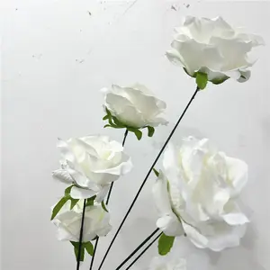 SPR 하이 퀄리티 인공 장미 실크 장미 수국 화이트 가지 잎 웨딩 꽃꽂이 꽃