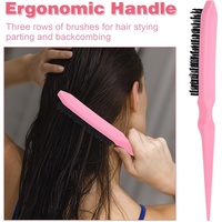 Ensemble de 4 brosses et peignes pour salon de coiffure : brosse à bords, brosse démêlante, masseur de cuir chevelu, personnalisable avec logo, pour femmes