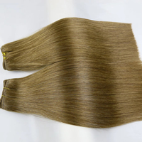 Lot de mèches de cheveux vierges russes 14A, couleur blonde, alignées sur les cuticules, double épaisseur, pour tissage