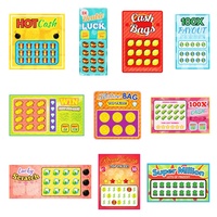 Impression de billets de loterie à gratter personnalisés, cartes à gratter pour jeux de loterie, impression sur carton