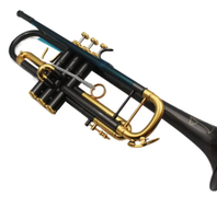 Eastern Music Pro Use Bb Key Shiny Black Plated Brass Beginner-Friendly Trumpet TR-805F 11.66MM Bore