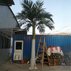 Hoàng Gia Lớn 3M Trong Nhà/Ngoài Trời Cây Cảnh Cây Cọ Handmade Nhân Tạo Hoàng Gia Trang Trí Bằng Gỗ Kim Loại Giả Lá UV Chứng Nhận Văn Phòng - Product Image 3