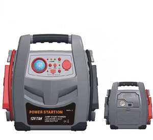 12V Emergency <b>Tool</b> Kit <b>Vehicle</b> Jump Start Battery Power Station with Air Compressor and 17000mAh Capacity - Product Image 1