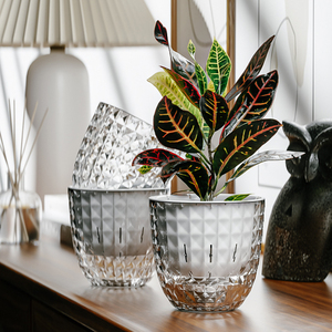 Décoration de salon pour <span class=keywords><strong>la</strong></span> maison jardinière blanche petit pot de fleurs en plastique - Product Image 3