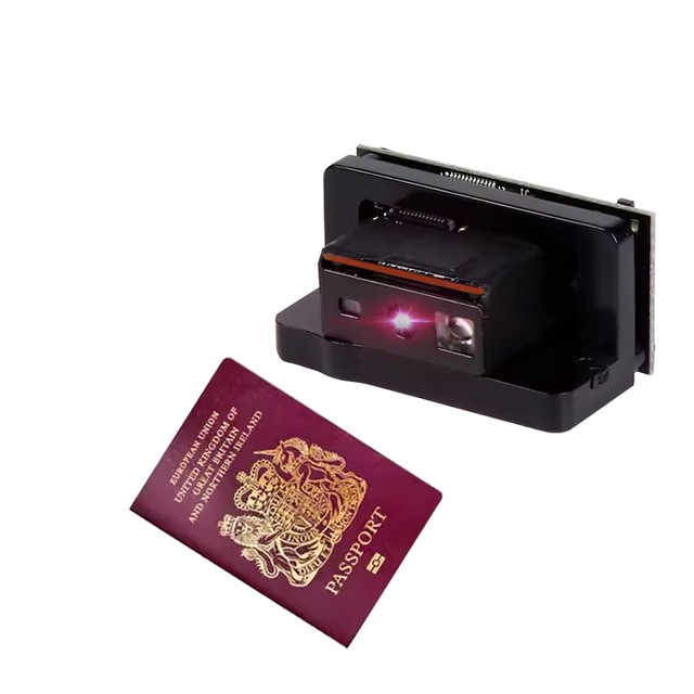 EDOO E5 USB RS232 Embedded Fixed Mount Passport MRZ Reader QR Code Barcode Scanner Module for USB Engine Business Card Scanner