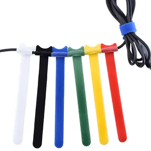 Colorful Flexible Automatic Double Side Reusable Carry Self Gripping Cinch Straps/ Hook Loop Cable Tie