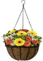 Support pour plantes de jardin, panier suspendu en fibre de coco, panier à fleurs suspendu, panier en rotin
