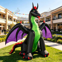 Zhenmei - Dragón Volador Inflable de 5 m, Impresión Personalizada a Todo Color, Criatura de Dibujos Animados Inflable para Festivales de Inauguración de Centros Comerciales