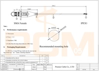 Câble coaxial pigtail SMA femelle vers IPEX Gen 1 MHF1 RG178 UFL 50 Ohm pour modules WiFi GPS antenne RF IoT