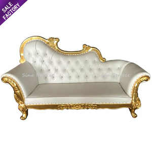 Silla Trono de Pedicura con Respaldo Alto Dorada de Rey y Reina para Boda al por Mayor de Fábrica China - Product Image 4