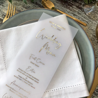 Menu personnalisé imprimé sur papier de luxe avec dentelle, lettres dorées, sceau de cire, pour hôtel, restaurant, anniversaire, format A4/A5, cartes de menu écologiques