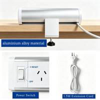 Support de bureau à fixation par pince avec prise multiprise 4 sorties IP54 Australie et 2 ports USB – Fixation amovible pour bureau