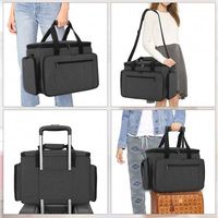 Échantillon gratuit, sac de transport pour machine à coudre portable, grand, rembourrage amovible, boîte de rangement pour machine à coudre, sac de transport