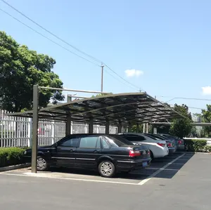 Carport doble del camión del negro de aluminio de la hoja del policarbonato para los cobertizos del estacionamiento del coche