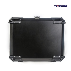 TIYPEOR <span class=keywords><strong>80L</strong></span> Noir Nouveau Coffre de Moto en Alliage d'Aluminium Boîte de Rangement pour Bagages Support d'Installation Rétrofit/Mise à Niveau - Product Image 4