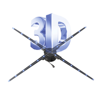 Ventiladores Holográficos 3D de 100 cm, Pantalla Publicitaria, Equipo para Interiores OEM, Control Inalámbrico por Aplicación, Fácil Instalación, Educación, 1 Año de Garantía