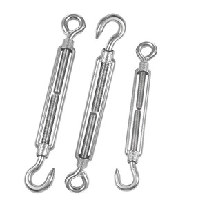 304 Stainless Steel Turnbuckle Open Body Hook And Hook M4 M12 Wire Rope Tensioner - Product Image 1