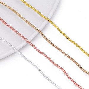 Beaded Bracelets And Necklaces DIY Jewelry Accessories Black Gallstone Square Curved <b>Spacers</b> 1mm Aperture 1pcs Modern Style - Product Image 1