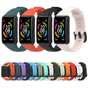 Bracelet de remplacement en silicone souple sport Bracelet de montre en TPU pour Huawei Honor Band 7 6, pour Huawei <span class=keywords><strong>Band7</strong></span> 6 Pro Bracelet de montre - Product Image 1