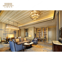 Ensemble de chambre d'hôtel de luxe moderne en bois massif, fabrication directe Foshan, mobilier 5 étoiles pour appartement, garantie 5 ans
