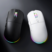 Souris de jeu sans fil rechargeable RGB tri-mode de haute qualité avec suivi laser et design ergonomique