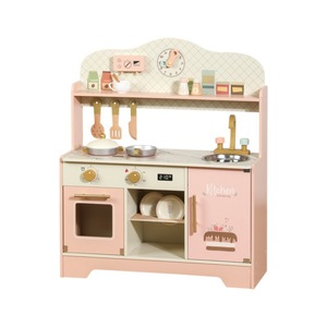Nouveauté Qiaike : Ensemble de cuisine en bois pour enfants de 4 à 6 ans, jeu de simulation réaliste avec ustensiles, cadeau éducatif pour garçons - Product Image 5