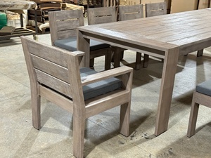 कस्टम-निर्मित आधुनिक टिकाऊ वाटरप्रूफ आउटडोर टेबल और विला उपयोग के लिए टेक फिनिश के साथ कुर्सियां - Product Image 2