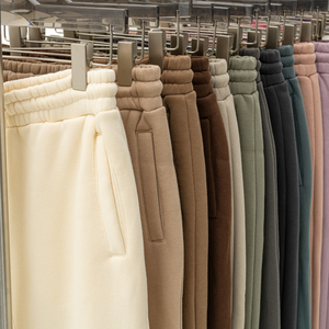 OEM Heavyweight 380g Cotton Sweatpants Pantalones Custom Logo Towel Embroidery Plain Jogger Fleece Sweatpants - Product Image 2