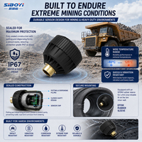 Système de surveillance de la pression des pneus (TPMS) pour camions miniers robustes, étanche IP67, 4G, avec affichage LCD et température en temps réel