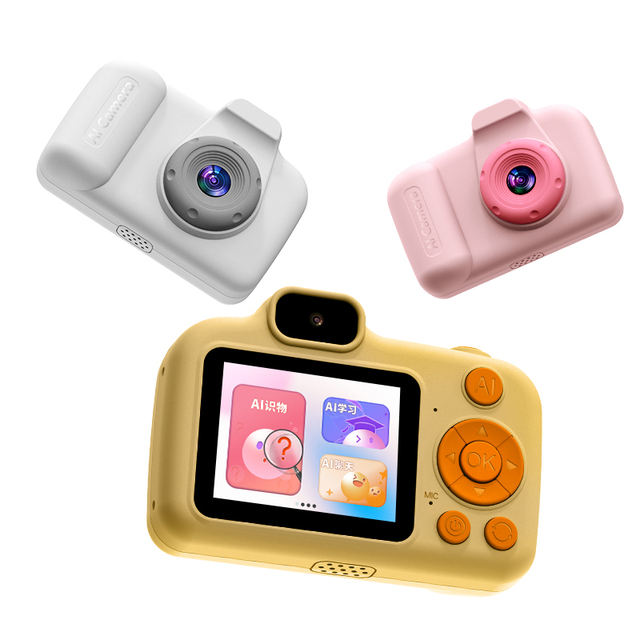 New AI Learning Camera for Children's Early Education Featuring Object Recognition & DIY Gift With App Control HD Mini Toy
