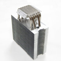 Boîtier d'ordinateur OEM d'usine, dissipateur thermique CPU, 4 caloducs en cuivre, ailettes en aluminium, ventilateur 120x120x25mm, 16dBA silencieux, refroidissement liquide 3.6W