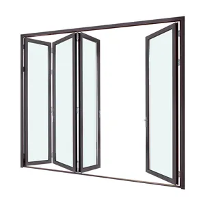 하이 퀄리티 알루미늄 접이식 문과 창 뜨거운 판매 두 배 문 이중 유약