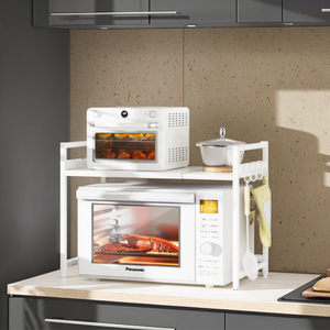 Soporte de exhibición para horno <span class=keywords><strong>microondas</strong></span> mejorado para el hogar estante doble para <span class=keywords><strong>microondas</strong></span> y horno eléctrico estante de almacenamiento de cocina con <span class=keywords><strong>microondas</strong></span> - Product Image 4