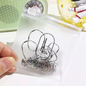 Custom Printed Zip Lock Plastic Waterproof Transparent/matte Frosted Pvc Jewelry Ziplock Bags Mini For Jewellery