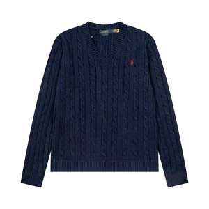 Nouveau Pull Tricoté Slim Décontracté <span class=keywords><strong>Femme</strong></span> avec Logo Personnalisé, Style <span class=keywords><strong>Ralph</strong></span> <span class=keywords><strong>Lauren</strong></span> Rétro Classique Luxe Discret - Product Image 2