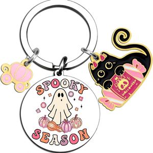 Design Custom Halloween Color-printed Metal Keychain Ghost Pattern Pendant Accessories - Product Image 3