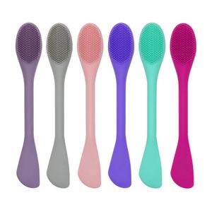 Brosse à masque facial en silicone souple double face, plusieurs couleurs disponibles, brosses de nettoyage pour masques faciaux, vente chaude - Product Image 5