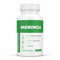 60 Cápsulas de Extracto de Moringa Oleifera de 800 mg, Suplemento Dietético de Alimentos Integrales, Apoyo Diario para el Bienestar, OEM ODM
