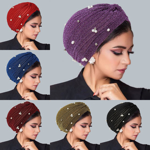 Vente chaude Femmes Space Cotton Nail Pearl Toe Cap avec noeud attaché et Hot Diamond Foulard Cap - Product Image 1