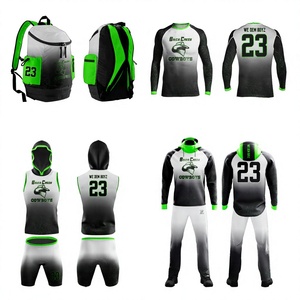 Brier Creek <b>Cowboys</b> Sublimated Compression Kit Men's Sleeveless Hooded Jersey Pants Backpack Set Moisture Breathable Plus Size - Product Image 1