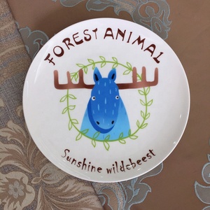 จานเซรามิคลายการ์ตูนน่ารักเรียบง่ายสำหรับเสิร์ฟสเต็กแบบตะวันตก - Product Image 2