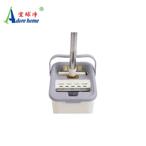 Mop Manufacturer 360 Rotating Magic Mop With Bucket Hand Free Microfiber Flat Mop With Bucket