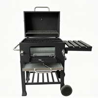 Barbecue au charbon de bois robuste avec tiroir à cendres avant et thermomètre pour BBQ