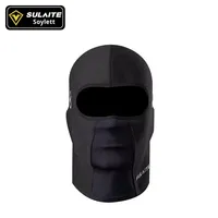 SULAITE Cache-cou d'hiver pour moto en polyester, balaclava pour moto, coupe-vent, anti-froid, masque de casque en peluche, cache-cou de ski